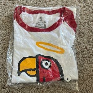 Green Cheek Beer Co White and Red T-Shirt